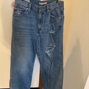 Classic Blue Distressed Women’s Jeans